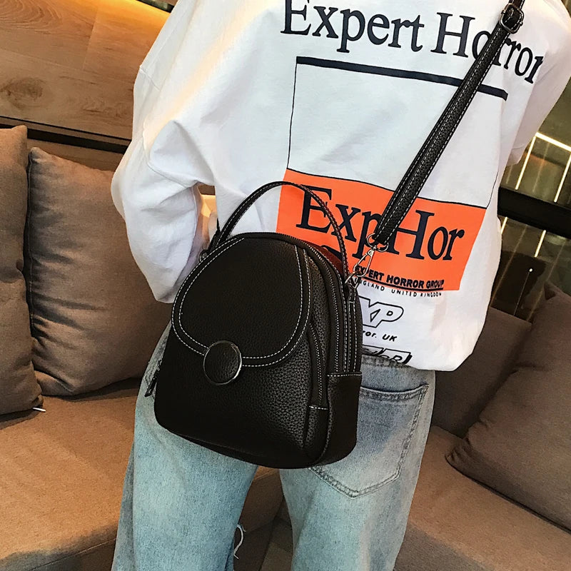Soft Leather Mini Backpack