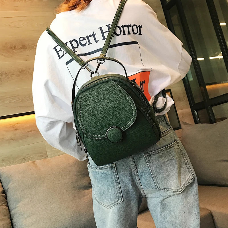 Soft Leather Mini Backpack