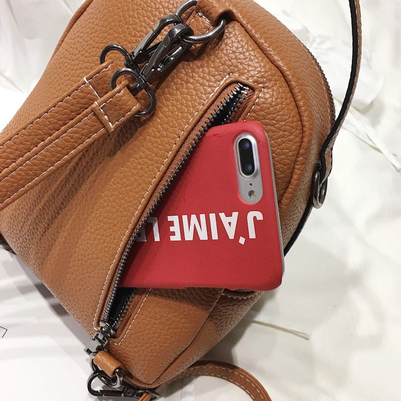 Soft Leather Mini Backpack