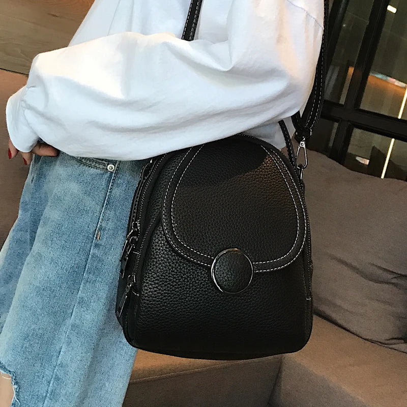 Soft Leather Mini Backpack