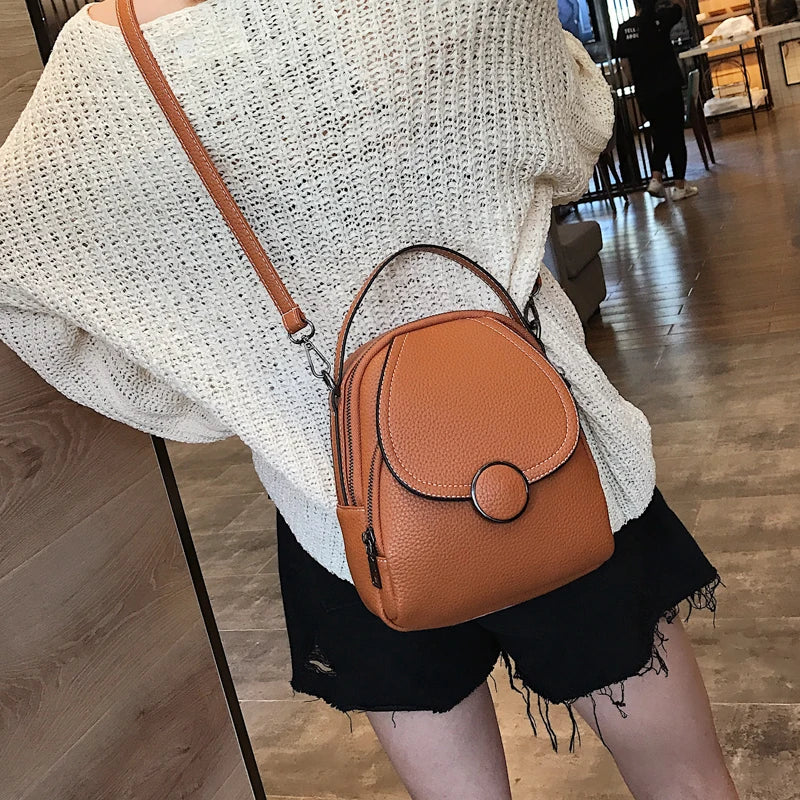 Soft Leather Mini Backpack