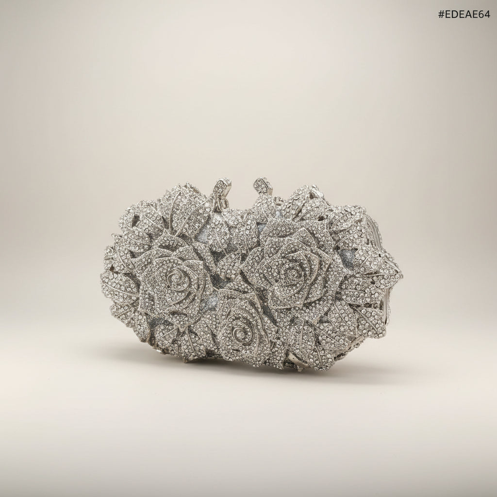 Crystal Rose Evening Clutch