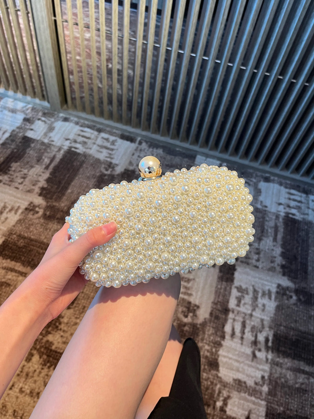 Pearl Embellished Clutch