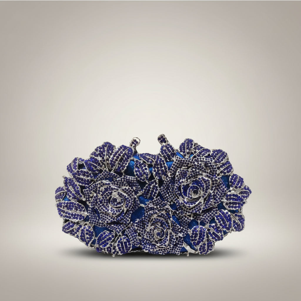 Crystal Rose Evening Clutch