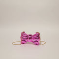 Metallic Bow Clutch Bag