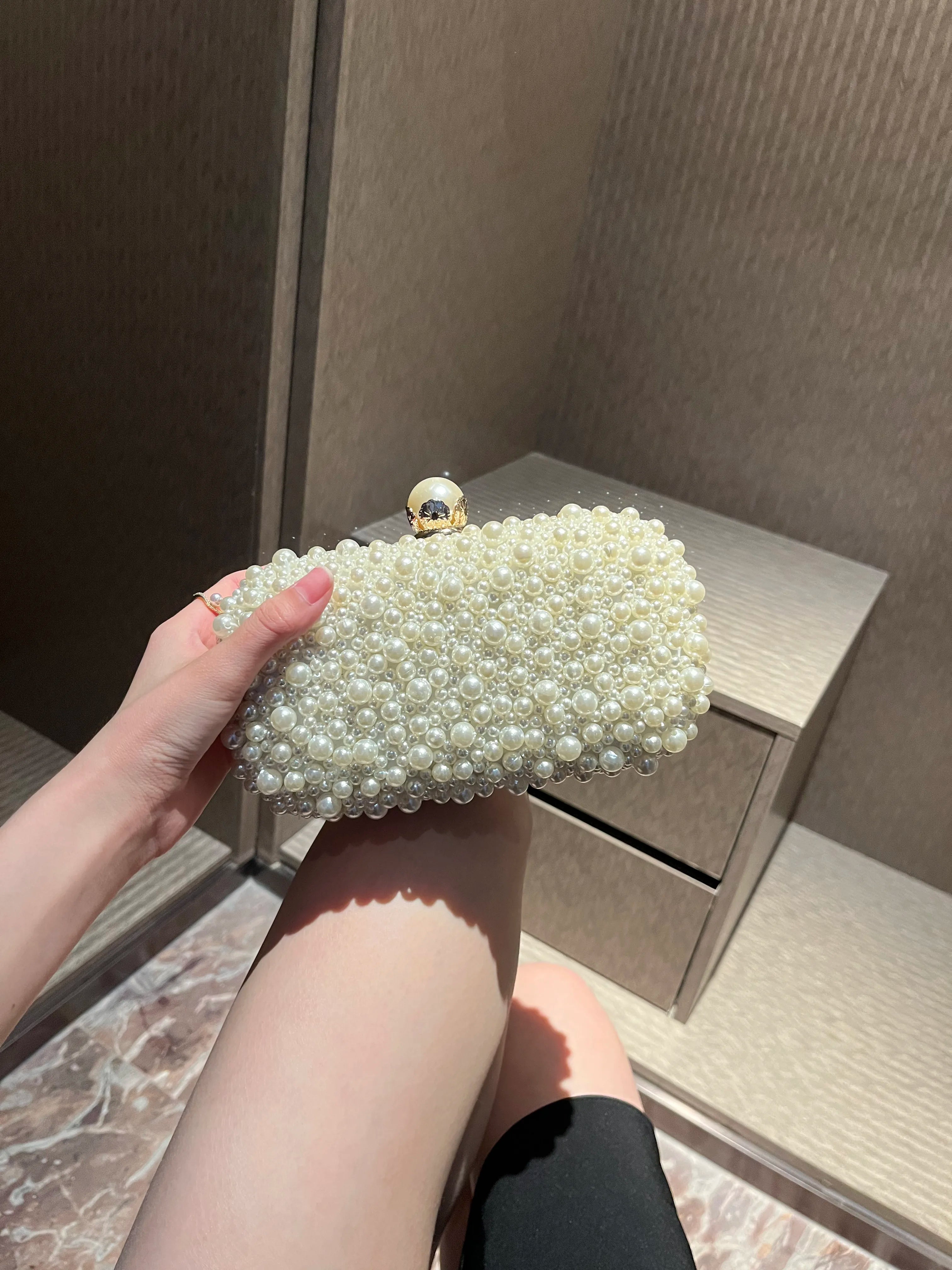Pearl Embellished Clutch