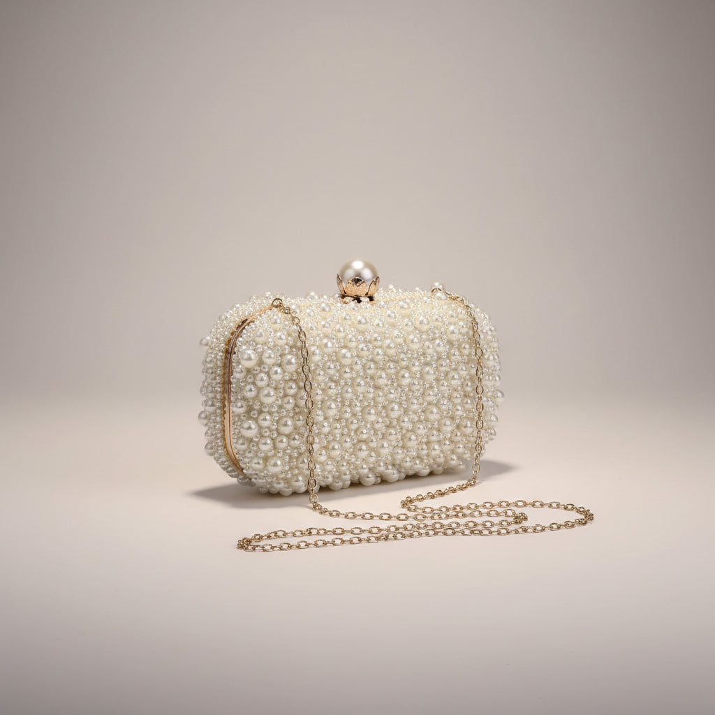 Pearl Embellished Clutch