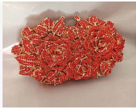 Crystal Rose Evening Clutch