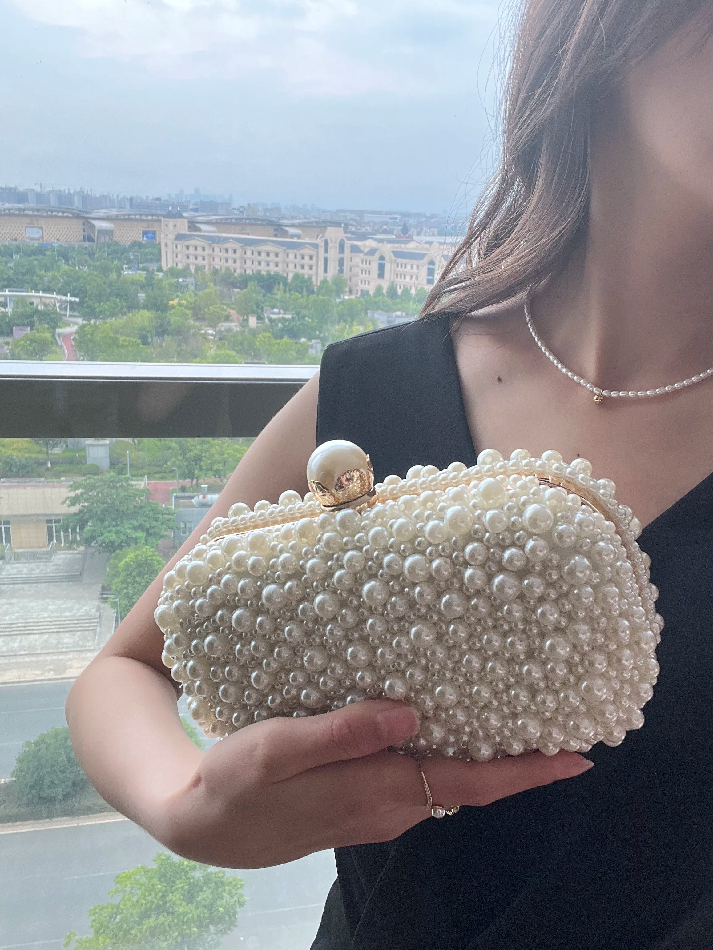 Pearl Embellished Clutch