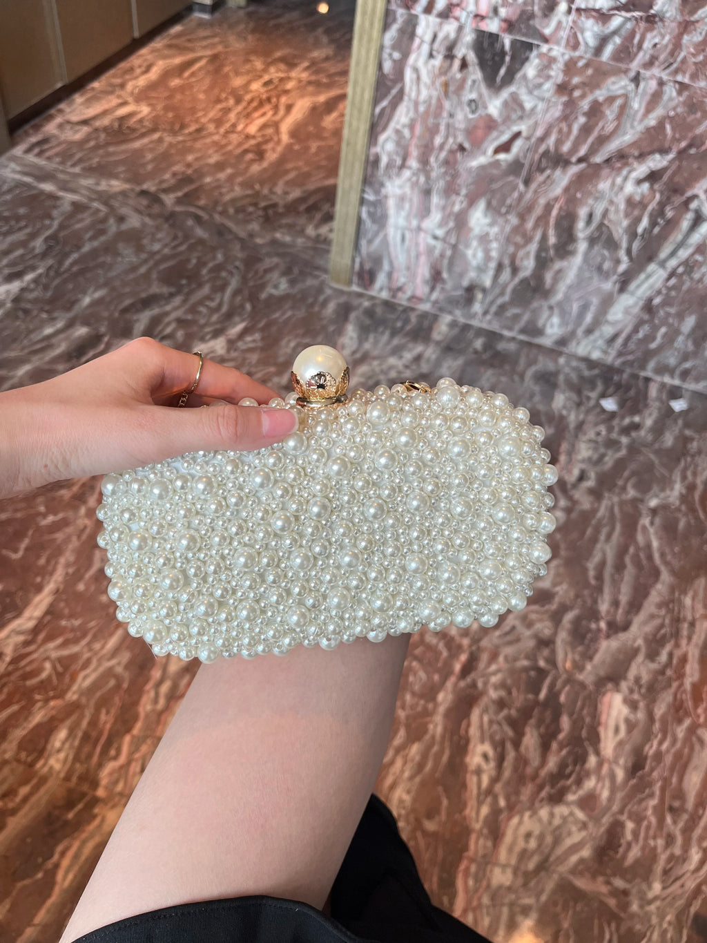 Pearl Embellished Clutch
